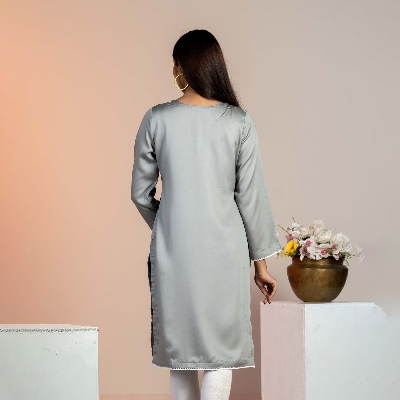 Picture of TORR Silver Ethnic Wear (01 Piece Kurti)