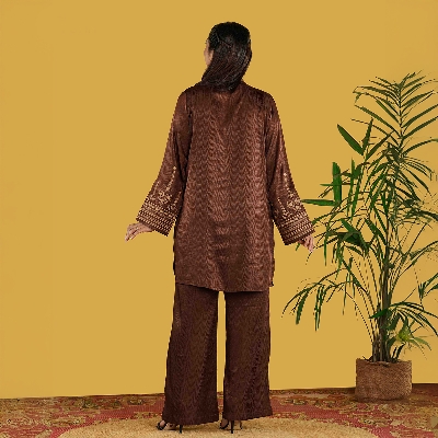 Picture of TORR Dark Coffee Women's Co-Ord Set