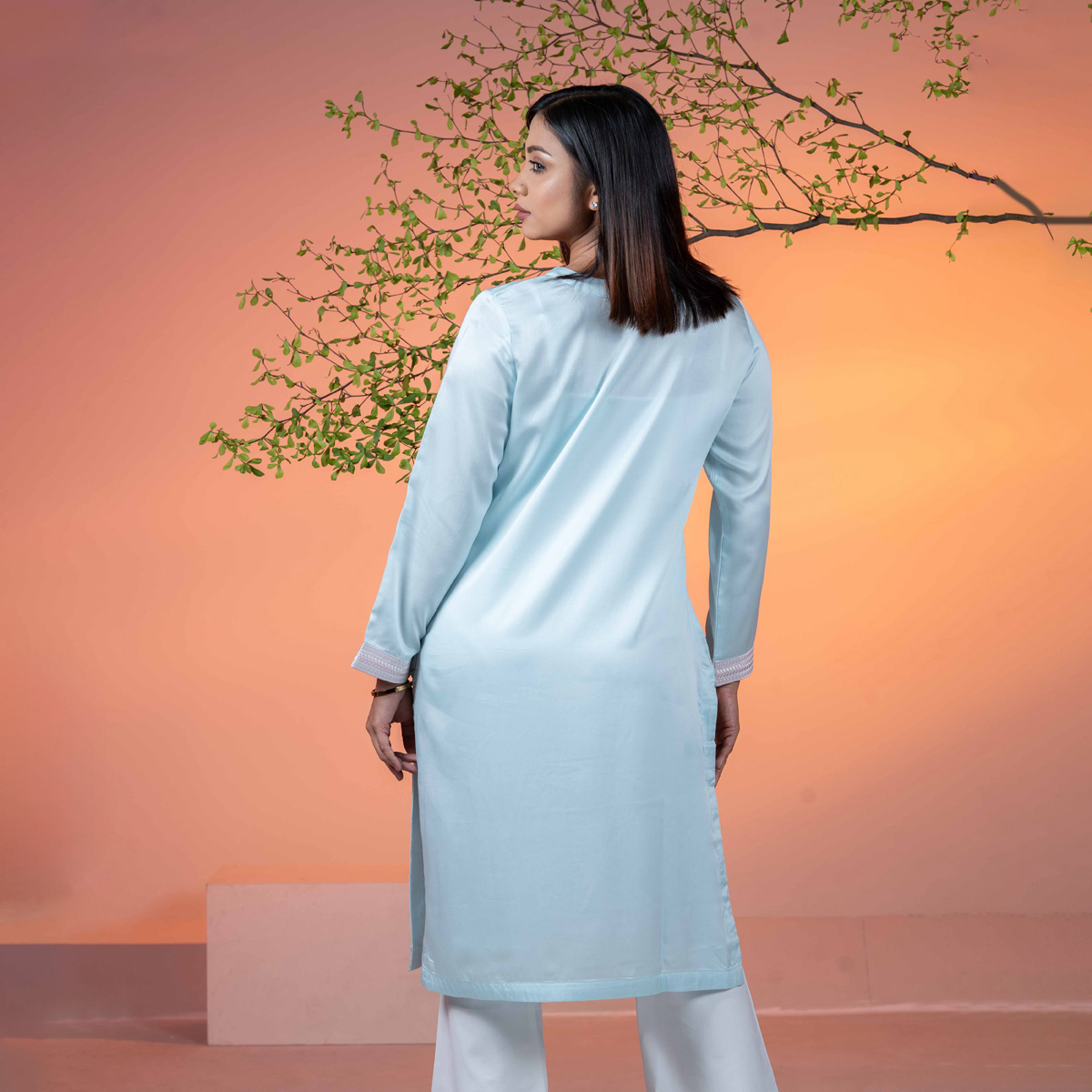 Picture of TORR  Sky Blue Ethnic Wear (01 Piece Kurti)