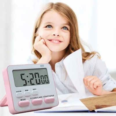 Picture of Digital Display Baking Timer Timer Alarm Clock Kitchen Reminder Cute Clock Digital Clocks Silent Clock Food Abs Student Stopwatch Oven Timers