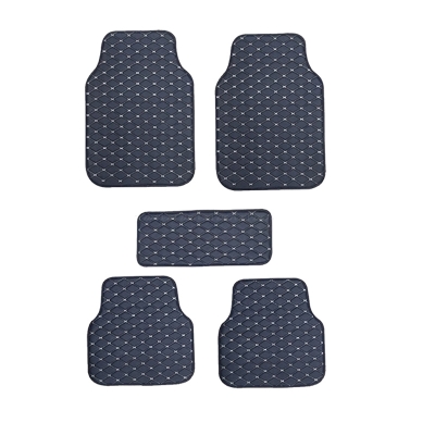 Picture of PVC Leather 2D Car Mat - Black and Beige Embroidery - Elevate Your Car Interior - Easy To Use and Clean - A Unique Choice For Your Car