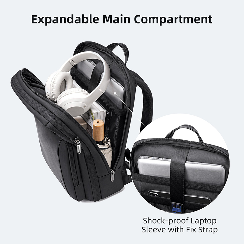 Picture of Arctic Hunter B00877 Expandable Office Laptop Backpack for Men Women 15.6'' Business Backpack Stylish Design and Ergonomic Comfort Water-Resistant for Work Commute and Daily Use