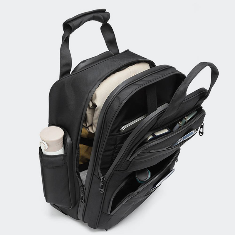 Picture of Ozuko 9699 Luxury Trolley Wheeled Laptop Bag Carry On Airport Bag With Wet Pocket & Shoe Bag For Travel With Ant-Itheft Lock