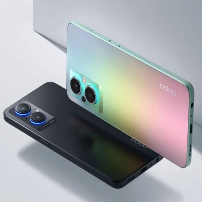 Picture of Oppo f21 pro 5g এর জন্য ব্যাক প্যানেল কভার-কালো-সবুজ