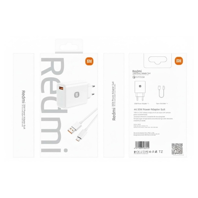 Picture of Mi 33W Quick Charge 3.0 Fast Turbo Charger Adapter Usb To Type-C For Mi 10 Pro/9 Pro/Redmi Note 8/Note 7/K20/K30/Pro Mix 3/Max 3 - Charger