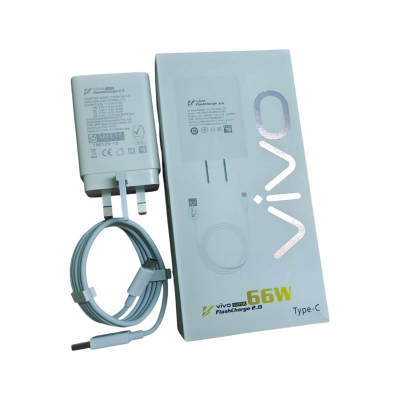 Picture of Vivo 66W FlashCharge 2.0 Charger for Vivo X Series & Latest/5G Phones.For Vivo V23 , V23e , V23e 5G , V23 5G , V23 Pro , V25 , V25 , Y35 ,Y55 , Y76 5G , Y75 ,  Y78 , Y78+ , iQOO Z7 , iQOO Z7s , iQOO Pad , X70 Pro