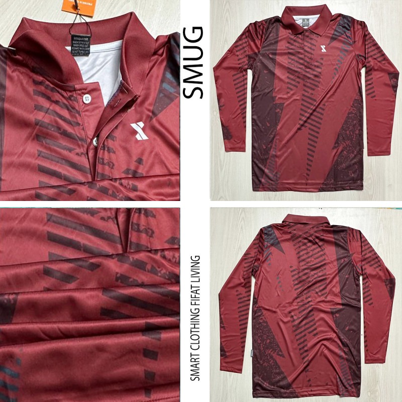 Picture of SMUG Premium POLO Full Sleeve T-shirt - Fabric soft and comfortable - Maroon
