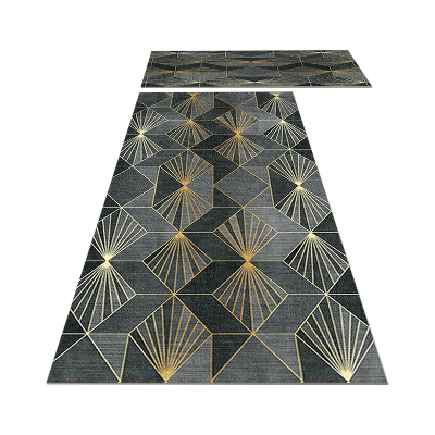 Picture of Anti-Slip 3D Geometric Kitchen & Home Floor Mats – Jacquard Rug Set