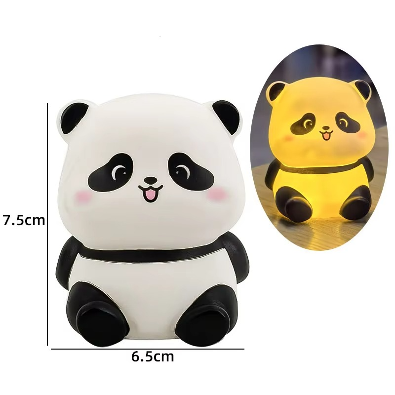 Picture of Panda LED Night Light Living Room Cute Panda Plastic Lamp Bedside Decor Creative Kids Night Light Birthday Gift Cake Decor