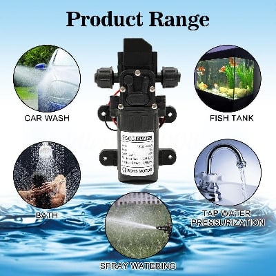 Picture of 140 PSI 6L/Min Water High Pressure Diaphragm Self Priming Pump DC 12V