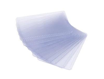 Picture of 20Pcs Clear Transparent PVC Plastic Pocket Wallet ID Card Pass Badge Holder Case