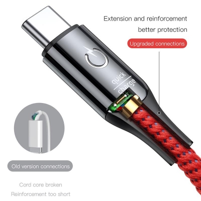Picture of Smart Power Off 5V 3A USB Type C Cable Quick Charge 3.0 Cable for Samsung Type C Cable