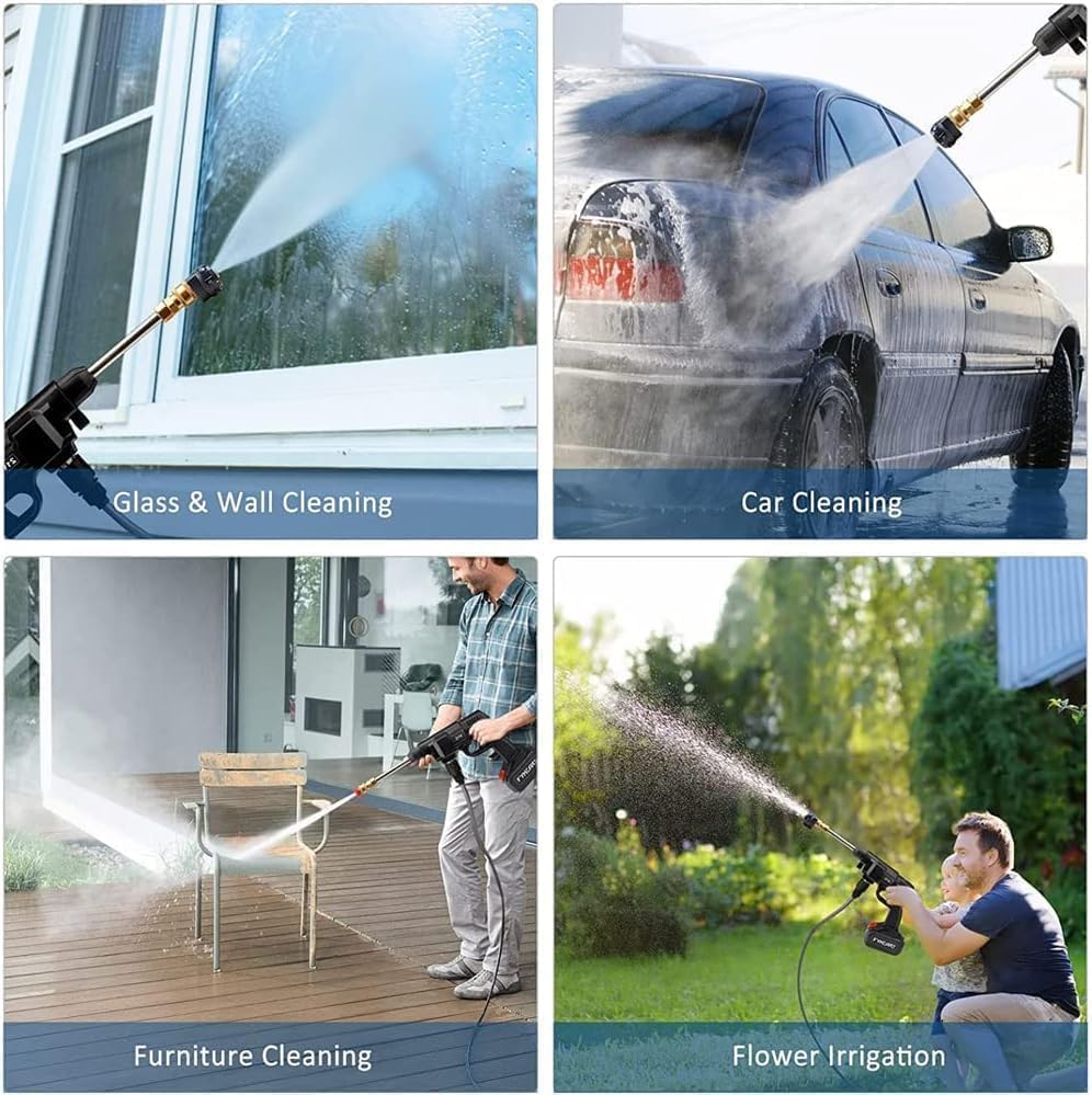 Picture of Cordless Portable Wireless Pressure Washer Gun 48V 12000mah High Pressure Water Gun for Car Wash