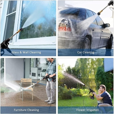 Picture of Cordless Portable Wireless Pressure Washer Gun 48V 12000mah High Pressure Water Gun for Car Wash