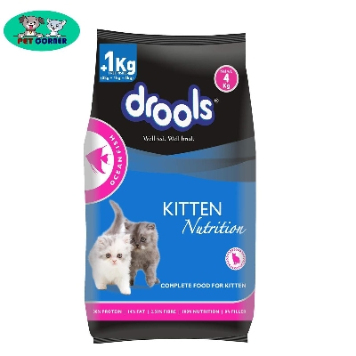 Picture of Drools Kitten Cat Food With Ocean Fish Flavor 4 kg (3 kg+1 kg Free Food Inside)