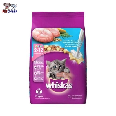 Picture of Whiskas Dry Cat Food Junior Ocean Fish For Kittens, 1.1 kg