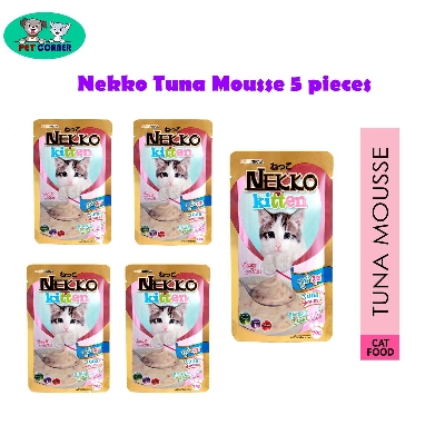Picture of Nekko Tuna Mousse Kitten Pouch Cat Food 70g*5Piece