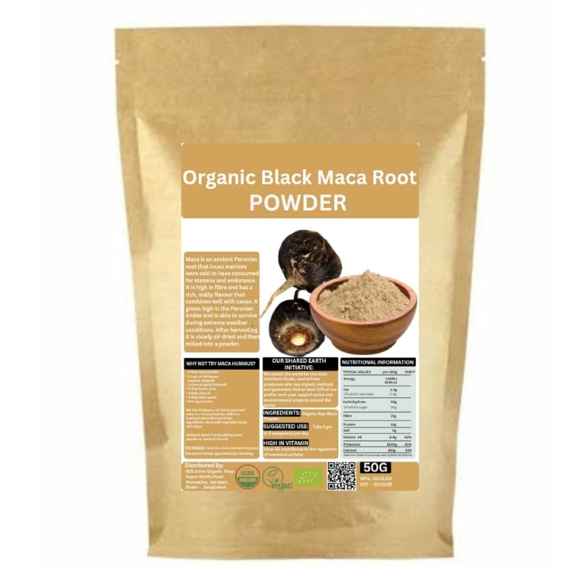 Picture of Organic Black Maca Root Powder / Black Maca Root Powder 50 gm