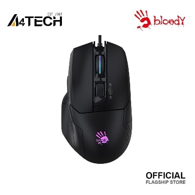 Picture of A4tech Bloody W70 Max RGB Gaming Mouse - RGB Gaming Mouse - 10000 CPI - 5 RGB Effects - 2000 Hz Report Rate - 4M Memory - Extra Fire Wheel - Black/White