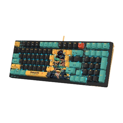Picture of A4 TECH BLOODY AT98 RENEGADE RGB ALPHA OPTICAL SWITCH SAVAGE IMPACT 98 KEYS PBT KEYCAP USB MECHANICAL GAMING KEYBOARD