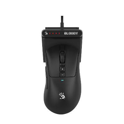 Picture of A4 TECH BLOODY R73 ULTRA DUO BLACK ALPHA 20K SENSOR 20000 CPI WAVELINK FULL SPEED DUAL MODE WIRELESS + USB TYPE C GAMING MOUSE INCLUDING DOCK