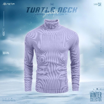 Picture of Turtle Neck Premium Rib Fabrics Sweater For Men | MF-613