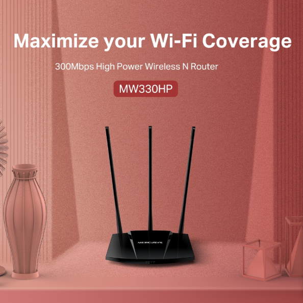 Picture of Mercusys MW330HP 300Mbps High Power Wireless N Router