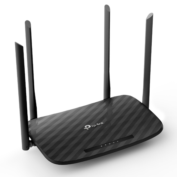 Picture of TP-Link Archer C50 Black AC1200 Wi-Fi Dual Band Router, 4 x 10/100 Mbps Fast Ethernet Ports, Supports MU-MIMO, Beamforming, Guest WiFi, Access Point Mode, IPv6 and Parental Controls