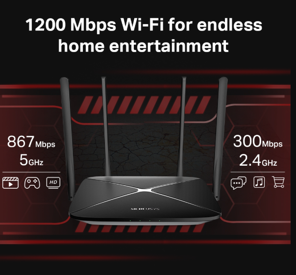 Picture of Mercusys AC12G AC1300 Wireless Dual Band Gigabit Router with MIMO