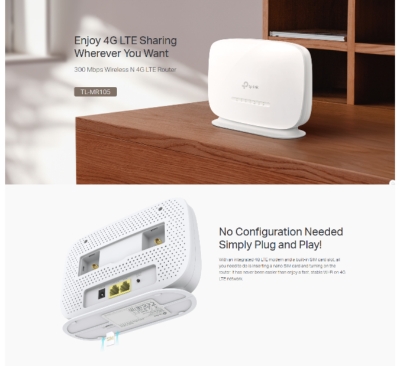 Picture of TP-Link TL-MR105 300 Mbps Wireless N 4G LTE SIM Router