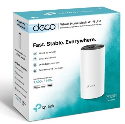 Picture of TP-Link Deco M4 AC1200 Whole Home Mesh Wi-Fi System 1 Pack - Covers up to 2,000 Square Feet