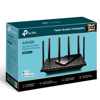 Picture of tp-link archer ax73 ax5400 dual-band gigabit wi-fi 6 router - USB Router