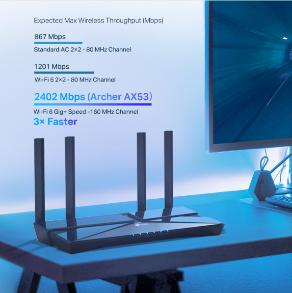 Picture of TP-Link Archer AX53  AX3000 Mbps Gigabit Dual-Band Wi-Fi 6 Router