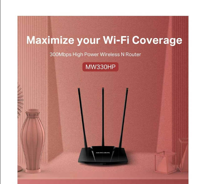 Picture of MERCUSYS MW330HP 300Mbps High Power Wireless N Router (3 Antenna)