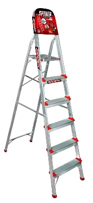 Picture of High Quality 5 Step Aluminium Folding Ladder – Strong Durable Non Slip Safe Portable for Home and Office