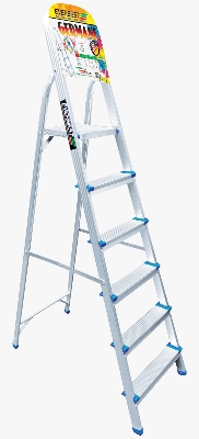 Picture of High Quality Germani Aluminium Folding Ladder 4 to 9 Steps Strong Durable Non Slip Safe Multipurpose Home Office Use