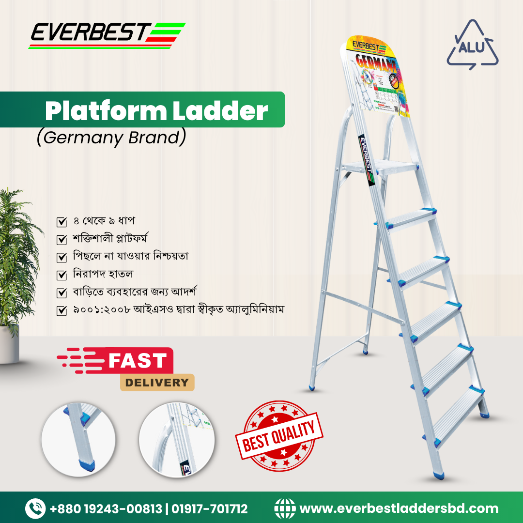 Picture of GERMANI LADDER  Everbest 4/5/6/7/8/9 STEP ALMUNIUM