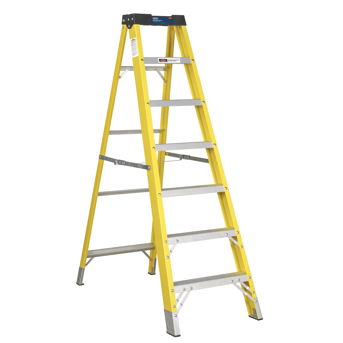 Picture of Professional Industrial Use –  Heavy Duty Double Sided Fiberglass Ladder (Yellow, 3.0 mm)  | EVERBEST LADDERS INDUSTRIES LTD