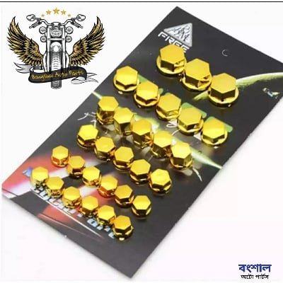 Picture of Golden 30Pcs Universal Motorcycle Screw Nut Bolt Cap Cover Kit/ Nut cover / Motorcycle Modification Accessories Head Screw Cover