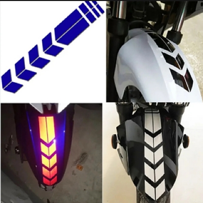 Picture of Arrow direction Radium Sticker For All Bike - Blue