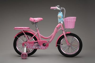 Picture of 12 Inch Ladies / Girls Bicycle with Back Seat Carrier, Front Basket, Full Wheel Mudguard & Chain Protector – Stylish & Safe Female Cycle