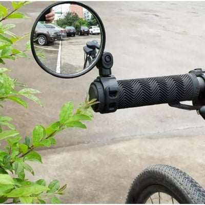 Picture of Big Size Mirror For Cycle. 360 Rotatable Mirror ( Glass & Oval Mirror)