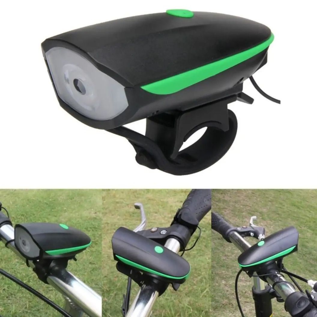 Picture of Waterproof Rechargeable 2 In 1 Bicycle bike Light and Horn (Many Colors Available)