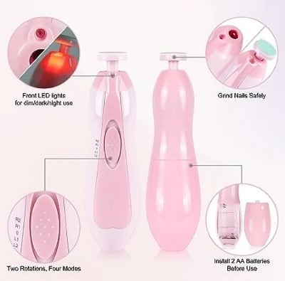 Picture of Electric Nail Trimmer for Baby Newborn Nail Trimmer Manicure Kit For Baby Baby Nail Trimmer Nail Care High Quality Baby Nail Trimmer Gift set Baby Care Set Electric Manicure Set Electric Nail Cutter for Baby