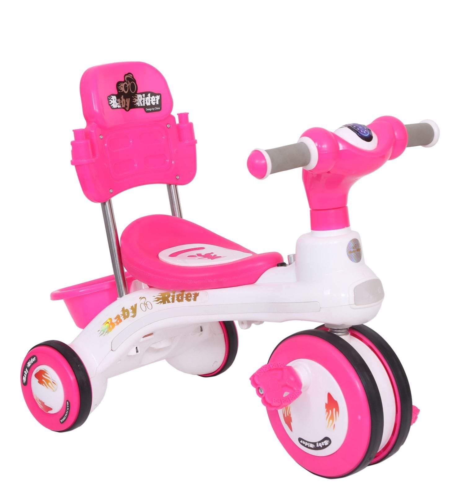 Picture of Baybee Kids Tricycle Mini Cruiser Pedal Go Kart Racing Ride On Toy Car For Baby With Curved Seat Baby Tricycle Kid'S Trike/Bicycle Children Tricycle For Boys & Girls Age 2-5 Years(Red)