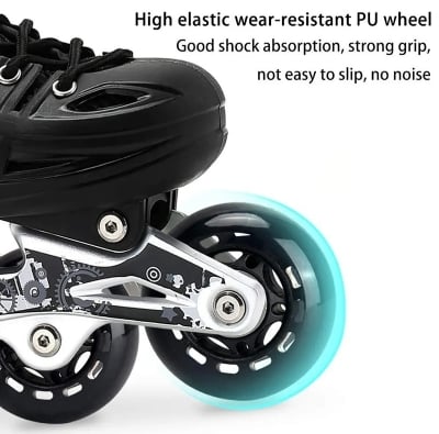 Picture of 8 Pack Inline Skate Wheels, Indoor/Outdoor Roller Skate Wheels, Roller Blade Replacement Wheels with Bearing 64mm