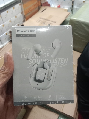 Picture of Ultra Pods max Earbuds Transparent TWS Bluetooth Earbuds BT Noise Cancelling Gaming Stereo sound earbuds High bass HD Mic Low Latency by Saimon Gadget & Electronics Ltd