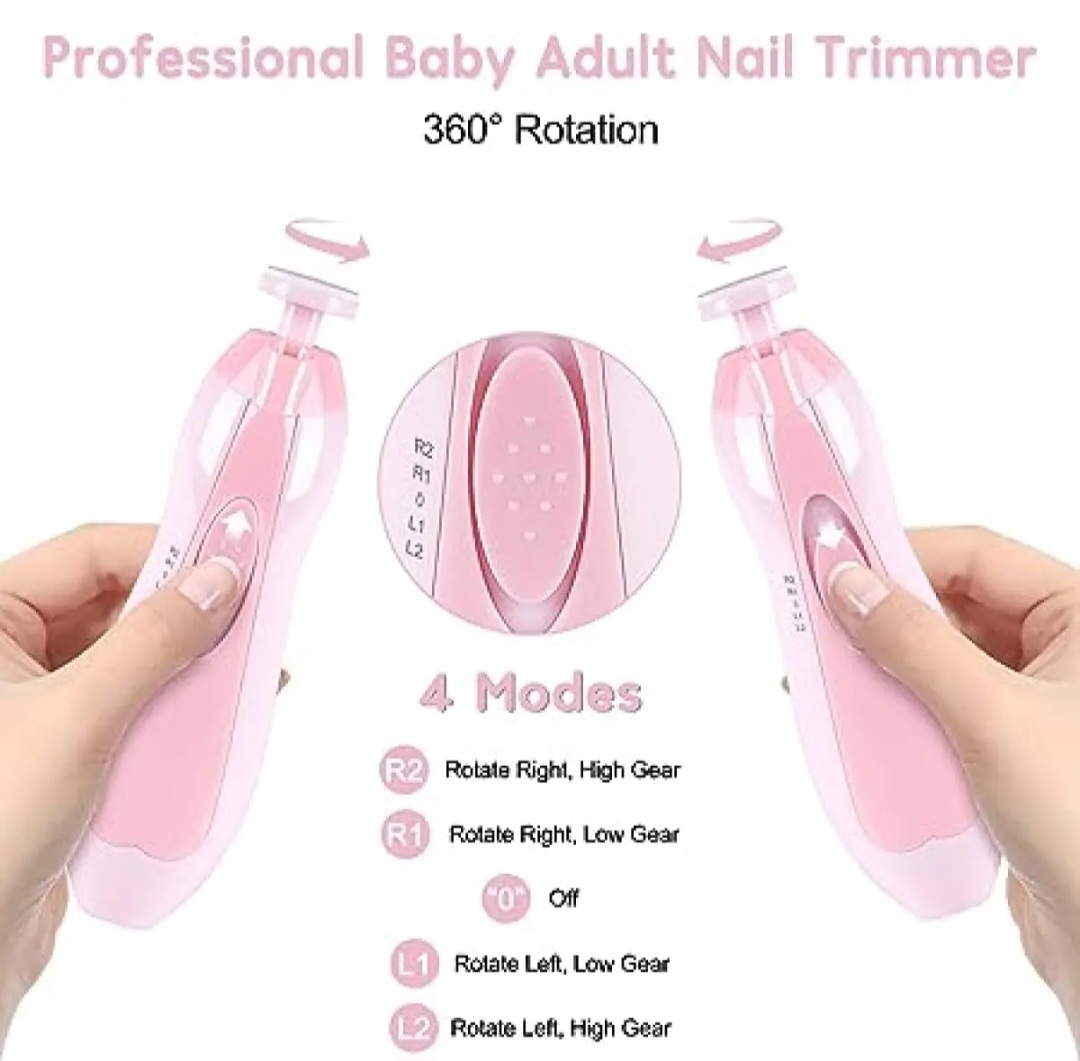 Picture of Electric Nail Trimmer for Baby Newborn Nail Trimmer Manicure Kit For Baby Baby Nail Trimmer Nail Care High Quality Baby Nail Trimmer Gift set Baby Care Set Electric Manicure Set Electric Nail Cutter for Baby