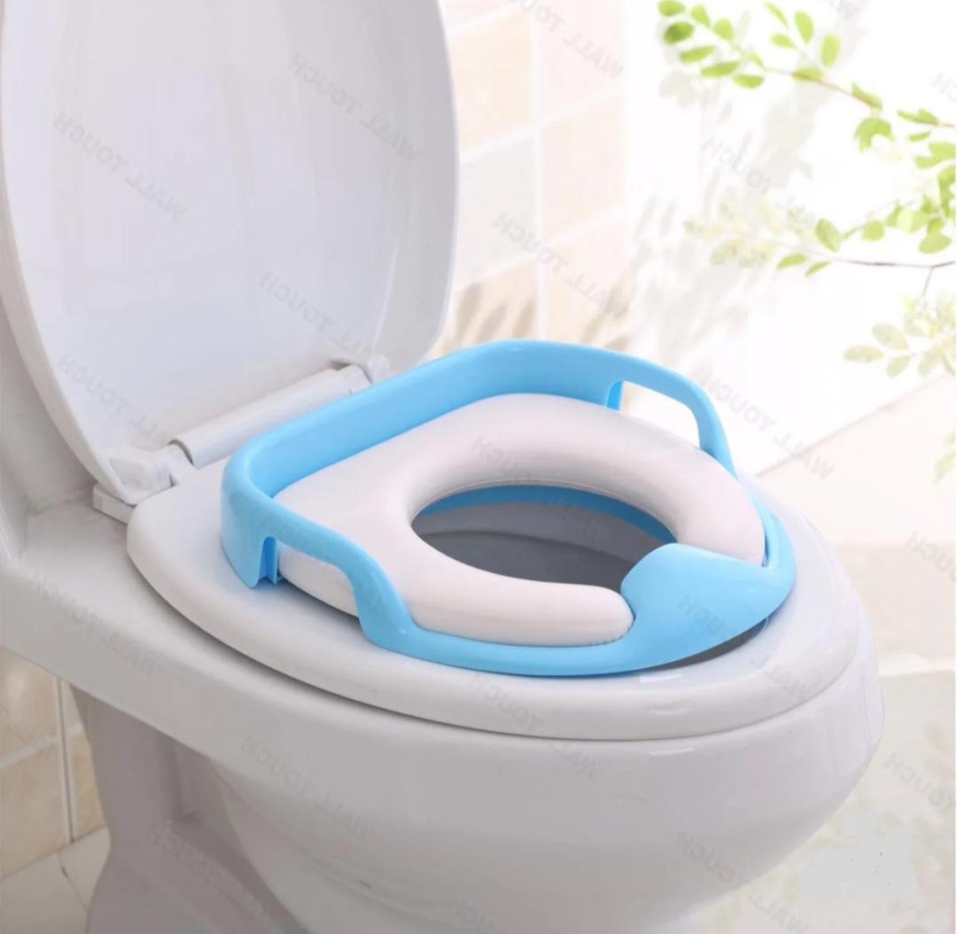 Picture of Baby Toilet Seat Safe Soft Training Seat Potty Sitting Ring with Handles Bathroom Trainer Closestool Cover