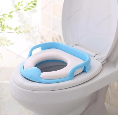 Picture of Baby Toilet Seat Safe Soft Training Seat Potty Sitting Ring with Handles Bathroom Trainer Closestool Cover